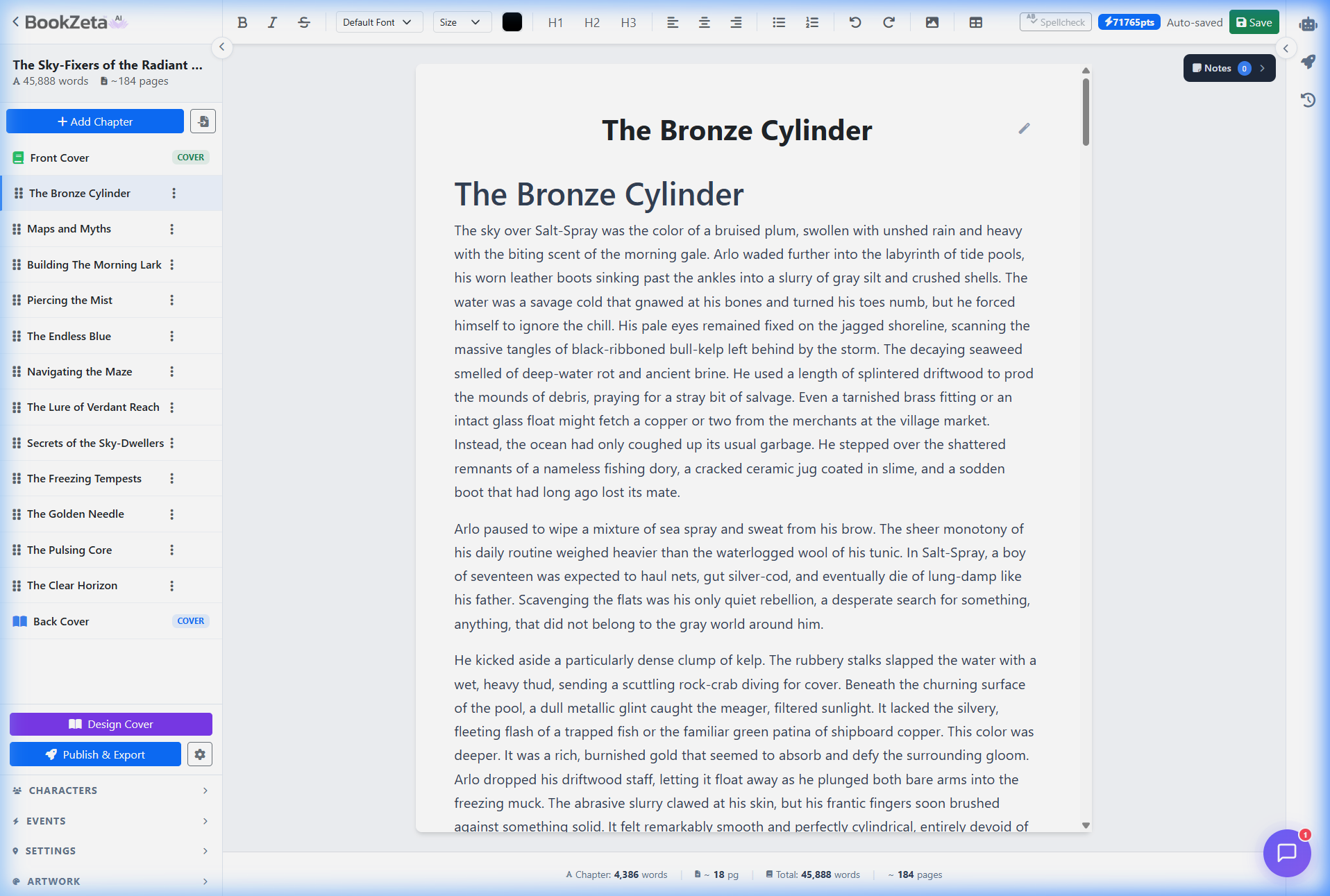Writer Mode Interface